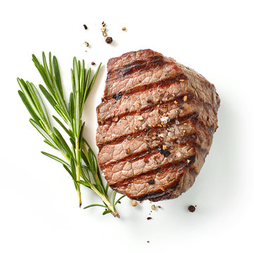 grilled steak and rosemary