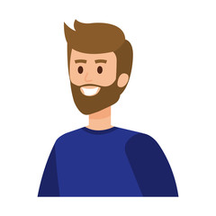 young man with beard character