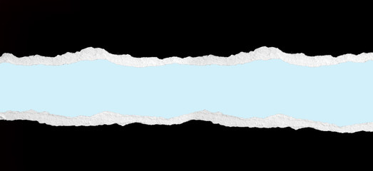 Gap in ripped paper