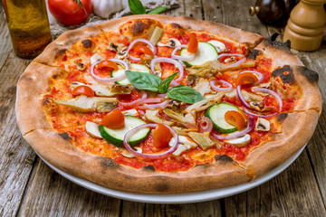 Pizza with vegetables vegetarian