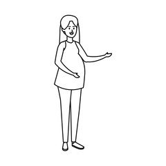 young pregnancy woman character