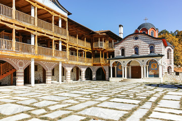 Fototapeta premium Medieval Tsarnogorski (Gigintsy) monastery St. Kozma and Damyan, Pernik Region, Bulgaria