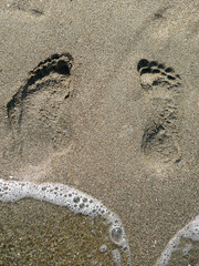 Sand background Footprint