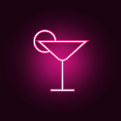 cocktail icon. Elements of Web in neon style icons. Simple icon for websites, web design, mobile app, info graphics