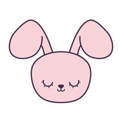 Fototapeta premium head of cute rabbit animal character