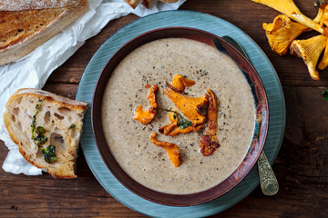 Wild mushrooms soup