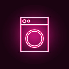 washing machine icon. Elements of Web in neon style icons. Simple icon for websites, web design, mobile app, info graphics