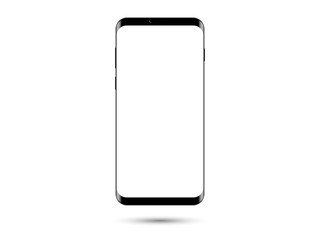 Smartphone on white background isolated vector illustration.