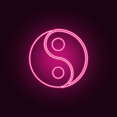 yin yang icon. Elements of Web in neon style icons. Simple icon for websites, web design, mobile app, info graphics