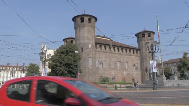 Castello degli Acaja in Piazza Castello, Turin, Italy, Europe