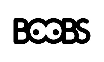 Boobs vector logo illustration on white background.