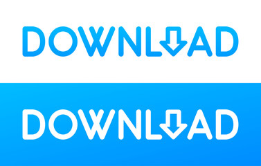 Set of Vector buttons in black and white colors