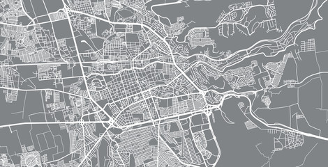 Urban vector city map of Santiago de queretaro, Mexico