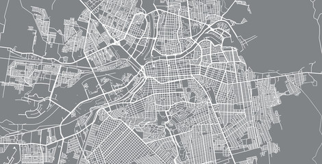 Urban vector city map of Caliacan, Mexico
