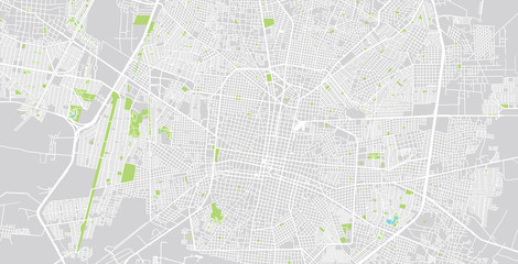 Fototapeta premium Urban vector city map of Merida, Mexico