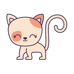 cute cat animal isolated icon