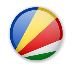 Fototapeta premium Seychelles flag round bright icon on a white background