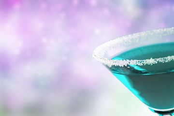 Glass of alcohol  cocktail on background