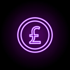 franc coin neon icon. Elements of finance and chart set. Simple icon for websites, web design, mobile app, info graphics