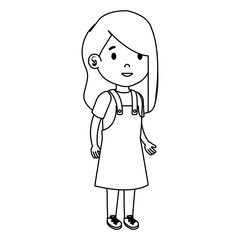 little girl kid character