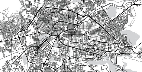 Fototapeta na wymiar Urban vector city map of Morelia, Mexico