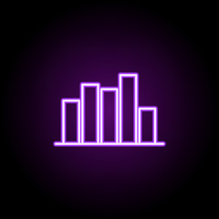 chart neon icon. Elements of finance and chart set. Simple icon for websites, web design, mobile app, info graphics