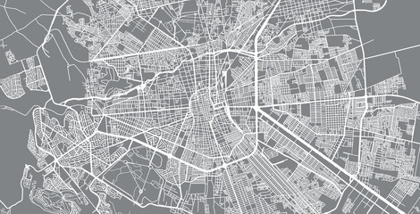 Fototapeta na wymiar Urban vector city map of San Luis Potosi, Mexico