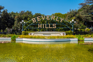 Beverly Hills Gardens Park in the city of Los Angeles - travel photography