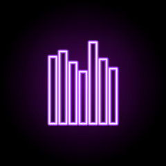 pillar chart neon icon. Elements of finance and chart set. Simple icon for websites, web design, mobile app, info graphics