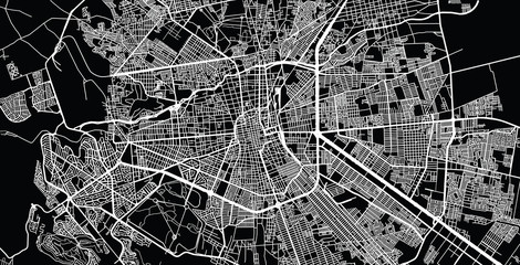 Urban vector city map of San Luis Potosi, Mexico