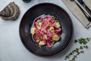 scallop with truffle