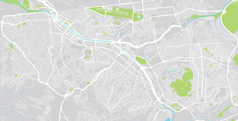 Fototapeta premium Mapa miasta miejskiego wektor Tijuana, Meksyk