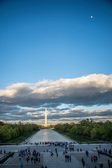 Washington monument during sunset