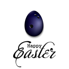 Happy Easter. Egg in the form of a bowling ball