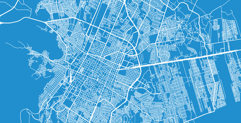 Urban vector city map of Saltillo, Mexico