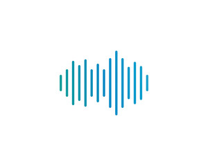 Sound waves vector illustration design 