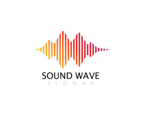 Sound waves vector illustration design 