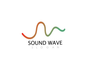 Sound waves vector illustration design 