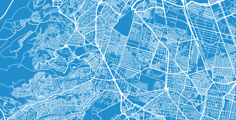 Urban vector city map of Naucalpan, Mexico