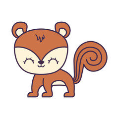 cute chipmunk animal icon