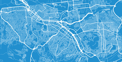 Urban vector city map of Tijuana, Mexico