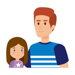 father with daughter characters