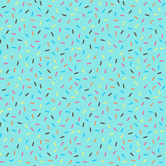 Sprinkles Seamless Pattern - Colorful sprinkles on solid background repeating pattern design