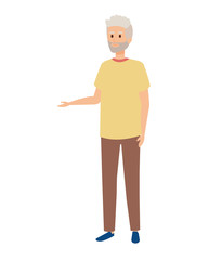 cute grandfather avatar character