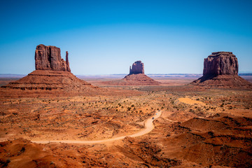 Famous Monument Valley in the desert of Utah - travel photography