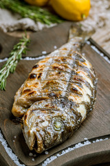 Dorado on grill