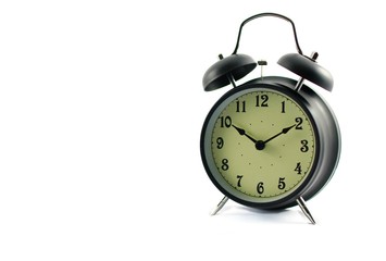 Alarm clock isolated on blue background