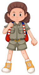 A camping girl character