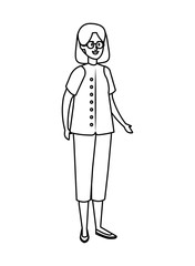 cute grandmother avatar character