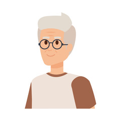cute grandfather avatar character